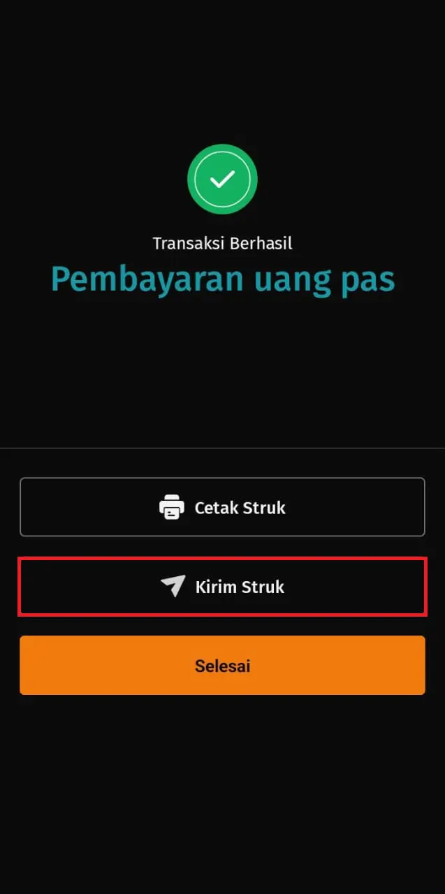 Cara mengirim struk pembayaran